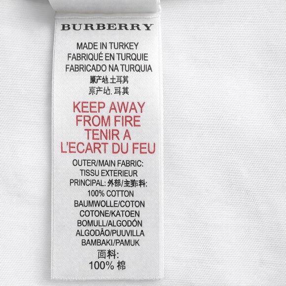 Burberry Kids White Long Sleeve Nova Check Shoulder Tee 10Y / 140 Unisex - Picture 9 of 10